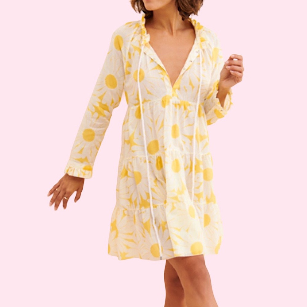 Eywasouls Malibu Cora Mini Dress in Delightful Daisies. Size XS/S. EUC